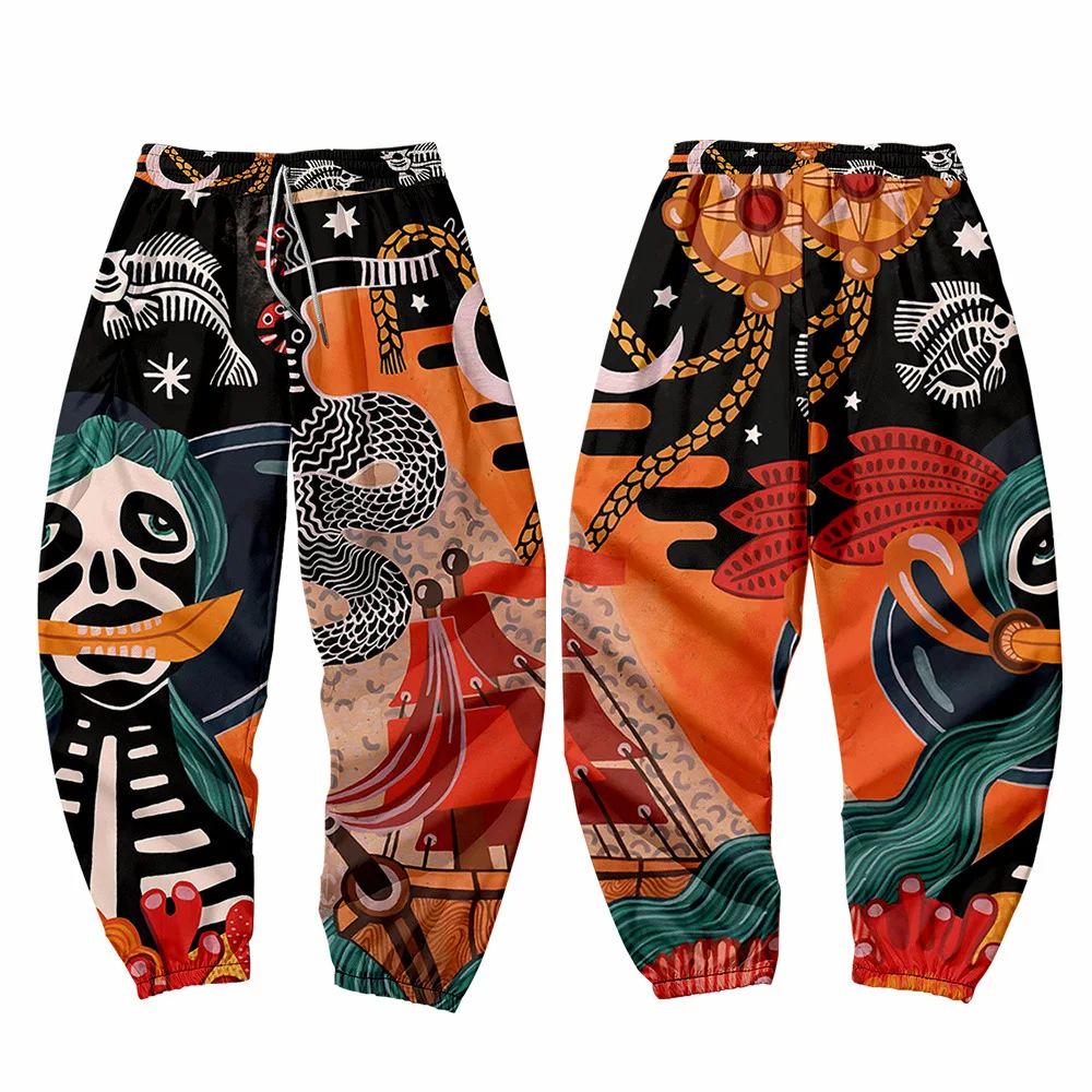 

Oversize 6XL Skull Stitching Printed Men Japanese Pocket Cargo Pants Joggers Harajuku Harem Pants Sweatpant Hip Hop Trousers