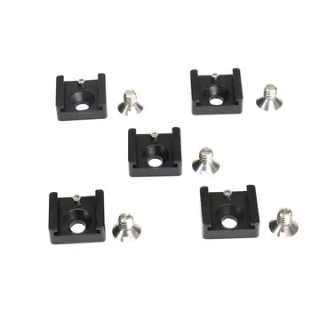 

5 packs Cold Shoe Mount Adapter Base with 1/4" Mounting Screw for Camera Cage Flash LED Light Microphone Hot Shoe Adapter