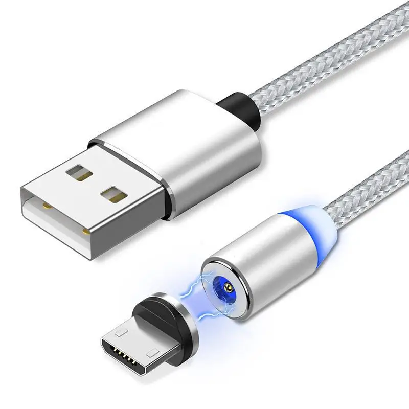 360 светодиодный магнитный зарядный кабель USB C для iPhone amsung galaxy S9 S10 A80 A50 M40 Huawei P Smart Z