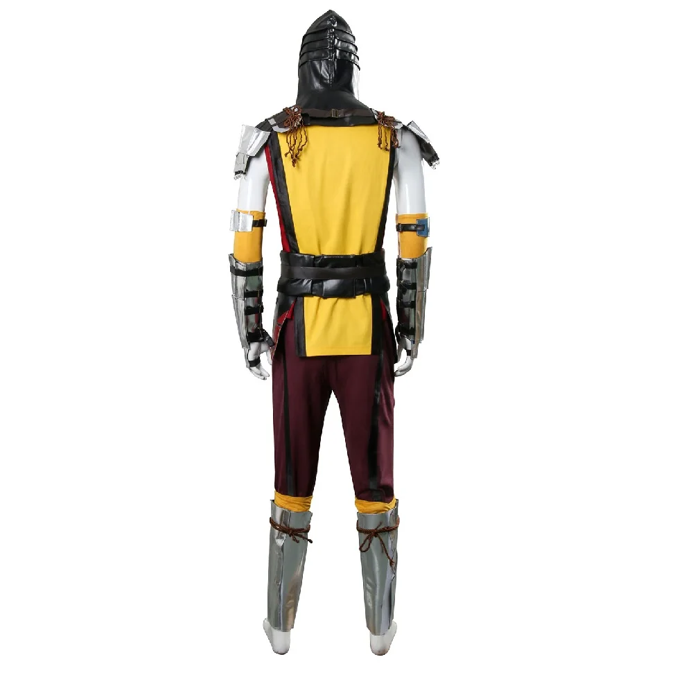 Mortal Kombat 11 SCORPION Cosplay Suit Full Set Game Mortal Kombat Halloween Cosplay Set (9)
