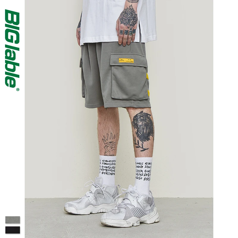 Летние мужские шорты свободные спортивные мужские повседневные шорты с эластичной резинкой на талии мужские уличные шорты в стиле хип-хоп 9361S