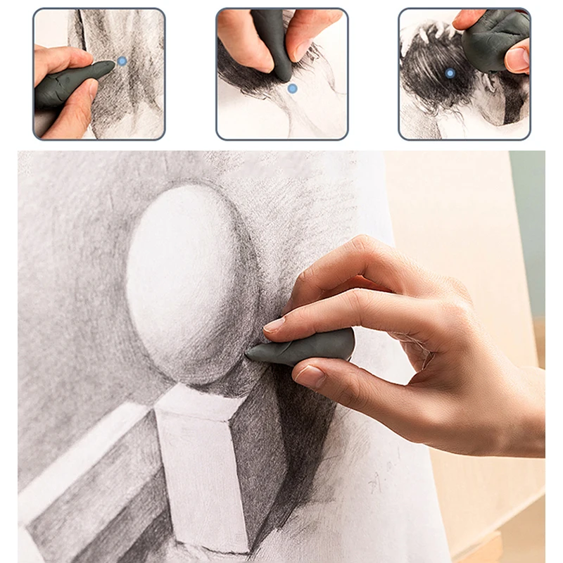 3 Pcs Kneadable Erasers Plastic Drawing Art Eraser Soft Plasticine Sketch  Painting Use Soft Eraser Art