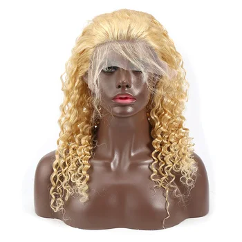 

Luvin OneCut Hair Deep Wave HD Transparent 613 Honey Blonde Brazilian Human Hair Wigs Lace Frontal Wig For Black Woman