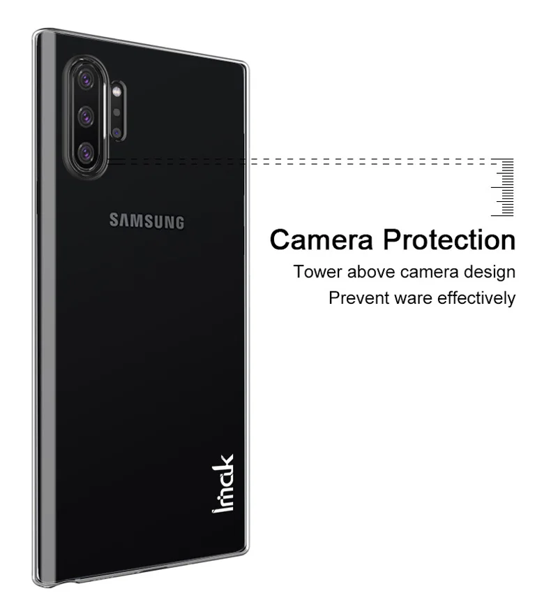 10 шт./партия чехол IMAK Crystal для телефона samsung Galaxy Note 10+ чехол, прозрачный жесткий чехол для задней панели Note10 Coque