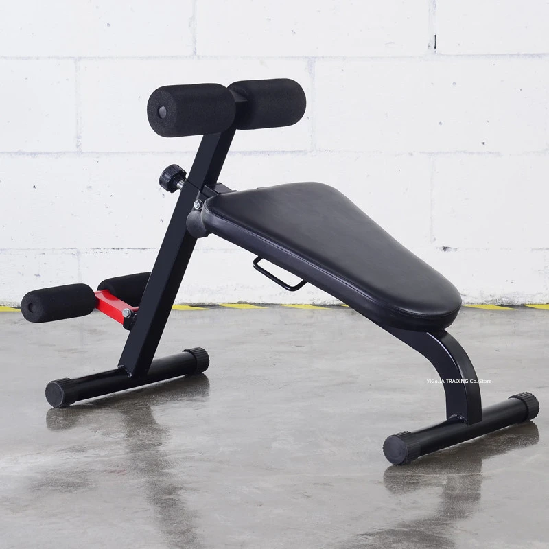 Yinguo Adjustable Sit Up Board Foldable Weight Bench Abdominal Core Workout Machine Flat Incline Decline Curved Exercise Dumbbell Stool for Home Gym Fitness Weightlifting Strength Training
