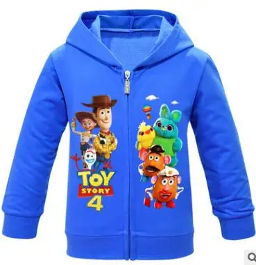 Toy Story/Детские толстовки с капюшоном для девочек; свитер с капюшоном; одежда с героями мультфильмов Базз Лайтер Вуди; Детские Новорожденные толстовки; толстовки