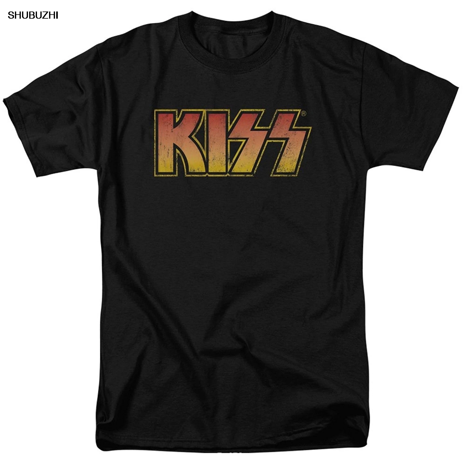 Футболка мужская с надписью KISS Классическая тенниска забавным логотипом