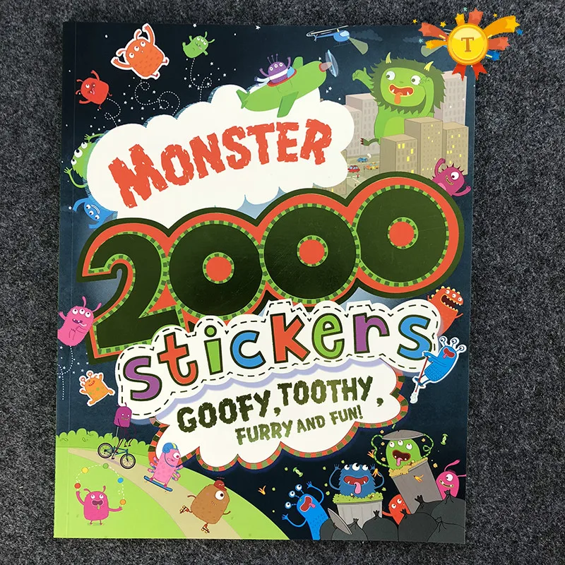 2000 наклейки английская книга активности для детей/Животные/Принцесса/Ферма/инопланетянин/Хэллоуин наклейки для мальчиков и девочек Подарки Игрушки - Цвет: 3