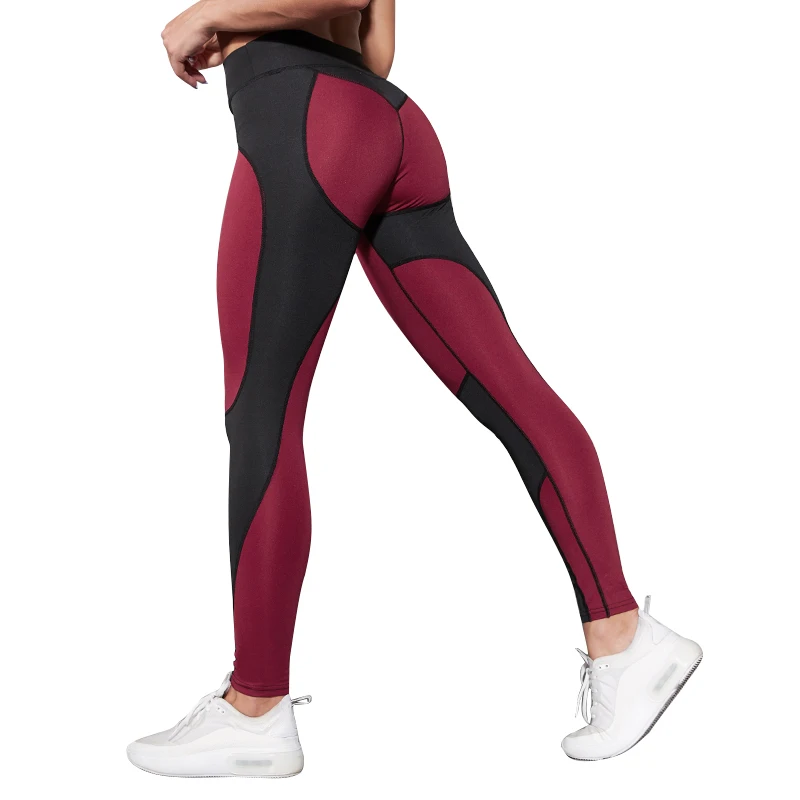 CHRLEISURE, женские спортивные штаны, высокая талия, для йоги, фитнеса, леггинсы с контрастным цветом, длина по щиколотку, теплые штаны для йоги, пуш-ап, для спортзала