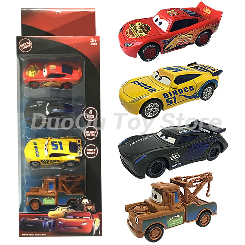 Disney Pixar Cars Lightning McQueen Black storm jackson Cruz Mater set