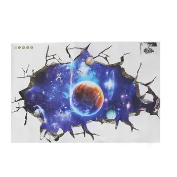 

New 3D Sticker Amazing Cosmos Outer Space Planet Wall Stickers Beautiful Galaxy Stickers muraux Living Rooms Home Detor Gift