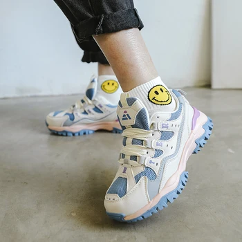 

Women Sneakers Platform Height Increasing Mesh Outdoor Walking Flat Casual Shoes Female Chunky Women Shoes Running Footwear