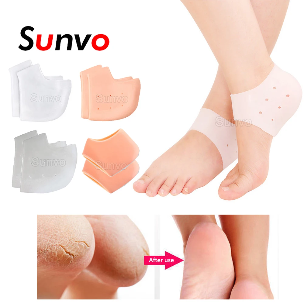 

Silica Gel Plantar Fasciitis Heel Protector Socks for Foot Calluses Skin Cracked Pain Relief Care Heel Cushion Pad Shoe Inserts