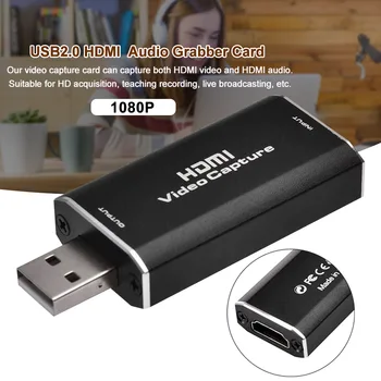 

1080P Multifunction Teaching Recording Real Time Compact Video Record Card Portable Audio Grabber HDMI To USB2.0 Aluminum Alloy