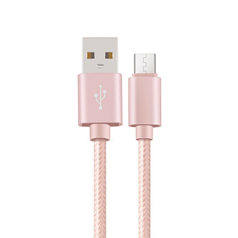 Кабель Micro USB, 1 м, 2 м, 3M, шнур для быстрой зарядки и передачи данных, зарядное устройство, адаптер для samsung, Xiaomi, huawei, Android Phone, Microusb, кабели для зарядки - Цвет: Pink