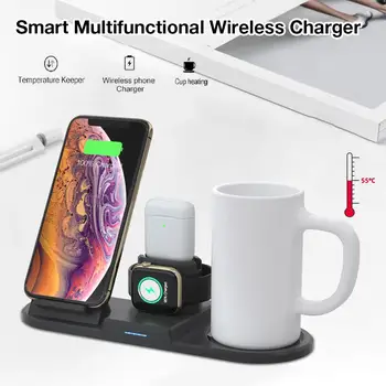 

High Quality N39 Wireless Fast Charger With Mug Warmer Multifunctional Phone Charger Intelligent Thermostatic Cup