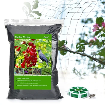 

Pond Netting 6.9 X 98 Feet Garden Net Bird Netting Protect Fruit Plant from Birds Animals 3/4" Square Mesh with Garden Twist Tie