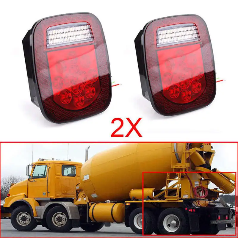 2 х Красный/Белый 39Led стоп-поворот шпильки назад/Обратный Свет лицензии для грузовика прицепа лодки для Rv Jeep Tj Cj Yj Jk
