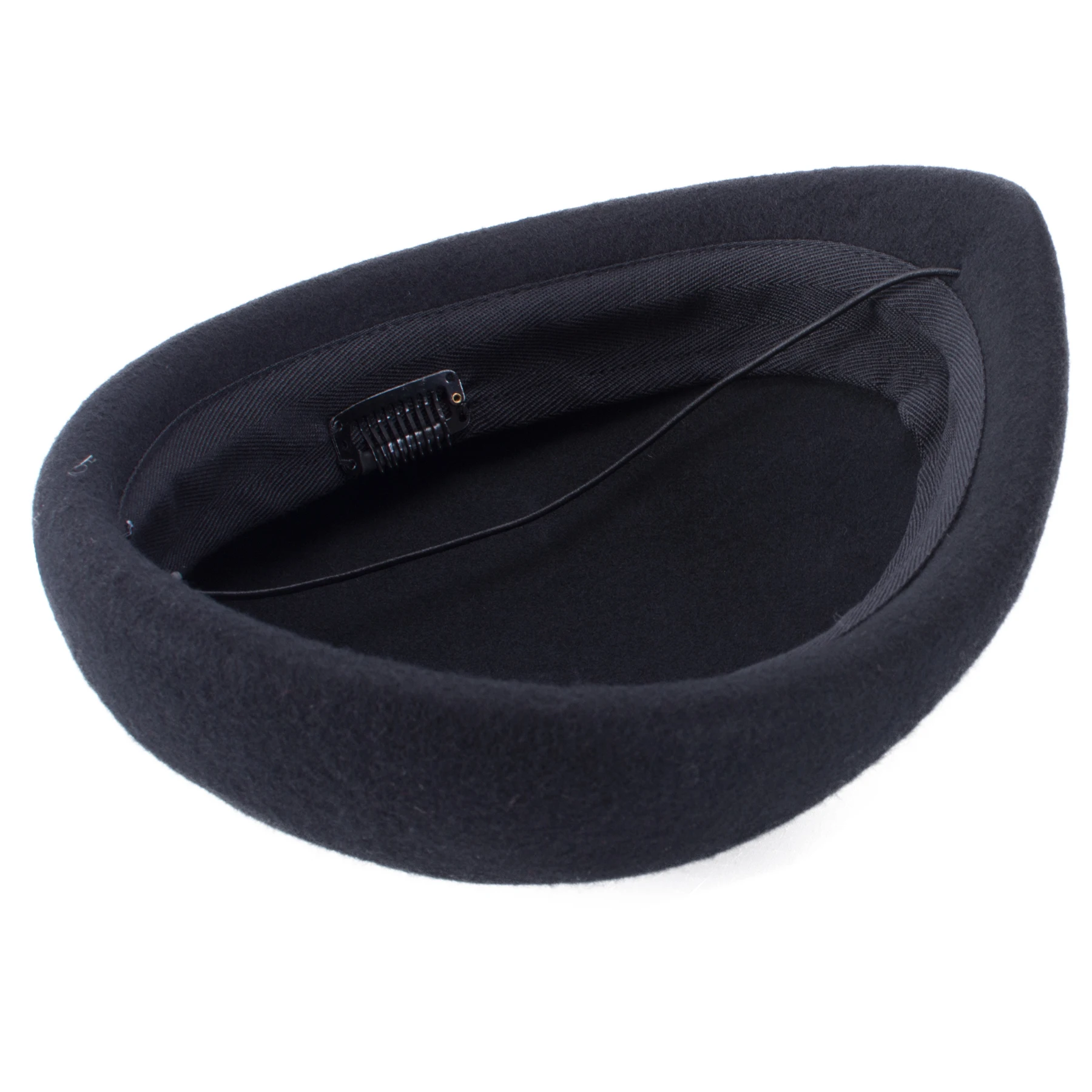 Lawliet Womens Wool Blocked Felt Tilt Hat Cocktail Fascinator Occasion Untrimmed Pillbox Felt Hat Base  A597 3