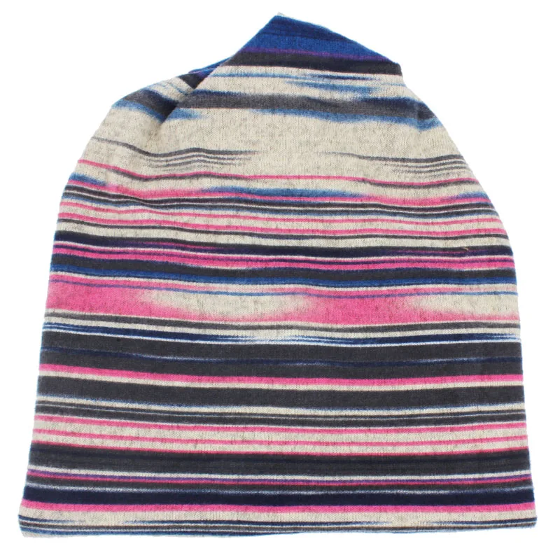 LOVINGSHA Autumn Winter Striped Design Thin Skullies Beanies Women Hats For Men Fashion Feminino Multifunction Scarf BHT109 5