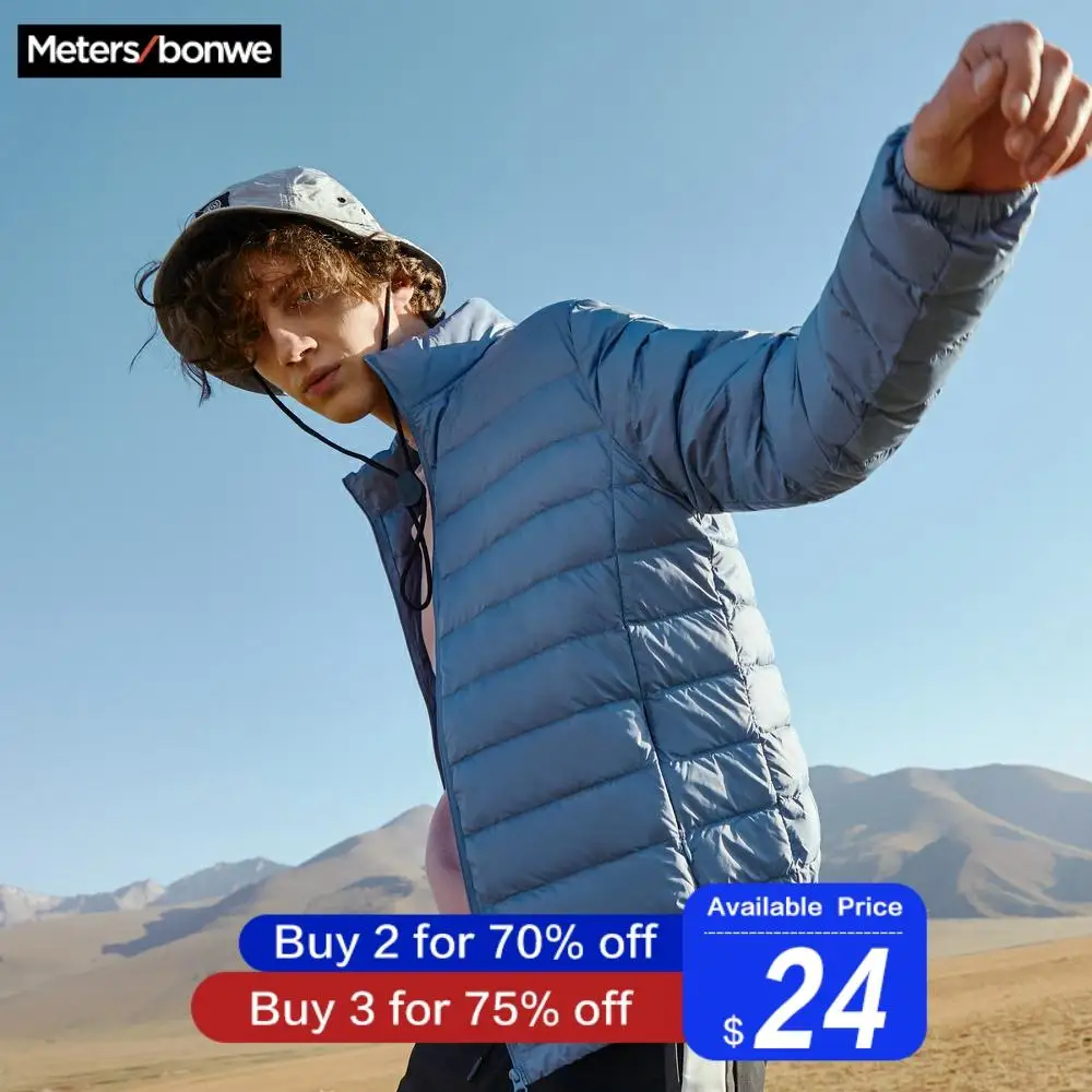  Metersbonwe 2019 doudoune hommes hiver portabilité chaud 90% duvet de canard blanc à capuche homme 