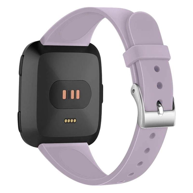 Браслет для Fitbit Versa/Versa Lite, мягкий силиконовый тонкий узкий ремешок для мужчин, Т-образный ремешок для Fitbit Versa, Женский Мужской ремешок - Цвет: CEA6233GR