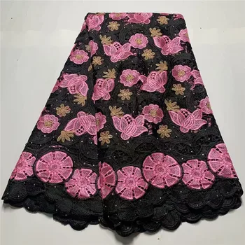 

Nigerian Guipure Cord Lace Fabrics Embroidery 2020 High Quality Lace African Cotton Lace Fabric For Wedding Dress df20-29