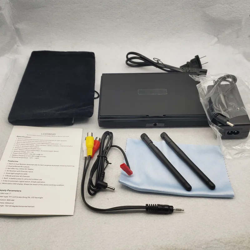 7 Inch FPV Monitor with DVR Build-in Battery For FPV Multicopter RC Quadcopter Part