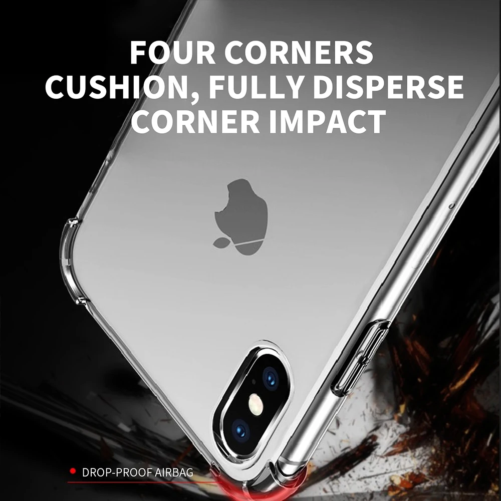 Взрывозащищенный противоударный мягкий чехол для Apple iPhone 11 Pro Max XR XS Max X чехол для телефона для iPhone 8 7 6 S 6 S Plus 5 5S SE 2 Чехол