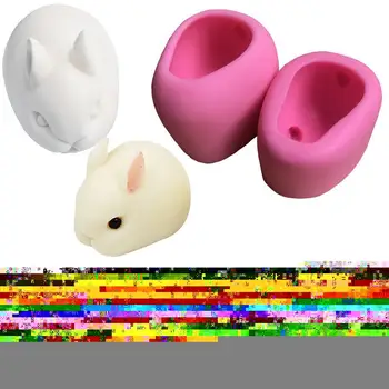 

Household 3D Easter Rabbit Pig Silicone Candy Chocolate Ice Kitchen Decorating Tools Supply Fondant Mold Cake Cake Bakeware X2K1