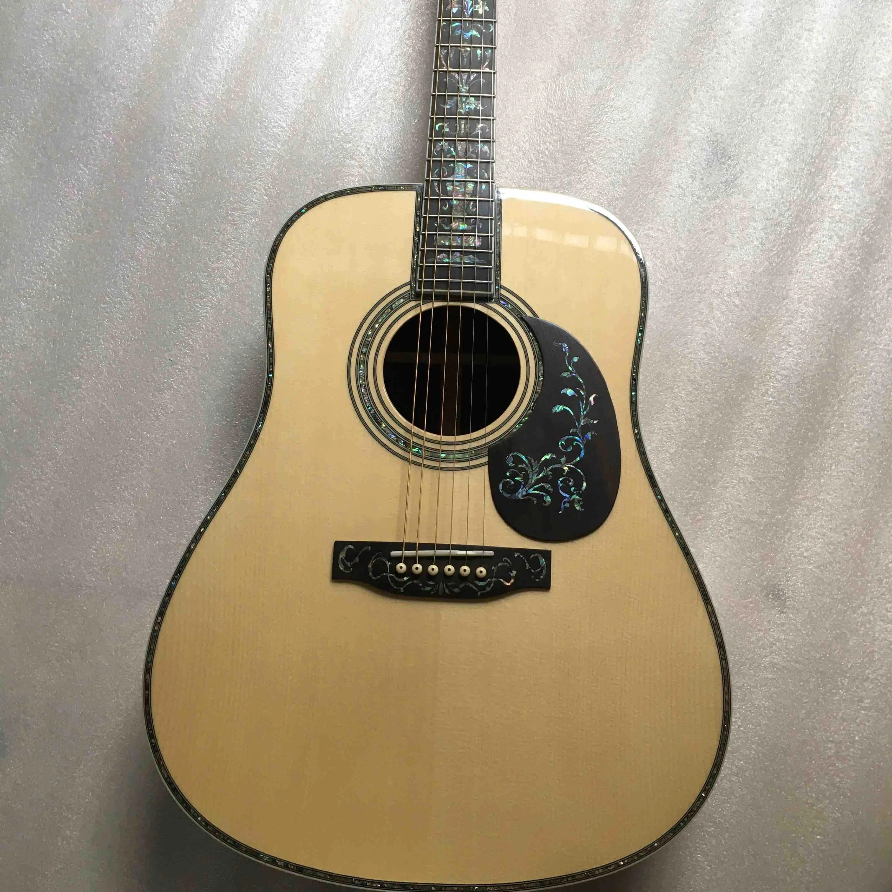 Custom AAAA All Solid Europe Spruce Dread Nought Acoustic Electric Guitar | Спорт и развлечения
