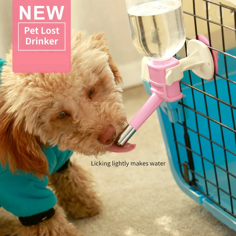Pet Drinking Fountains Dog Water Bottle Automatic Leak-proof Convenient Hanging Dispenser Drinking Bowl Feeder