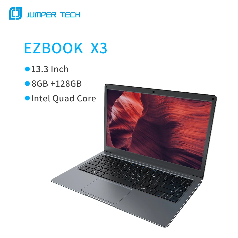 Jersey EZbook X3 portátil 8GB 128GB 13,3 pulgadas 1920*1080 FHD pantalla Intel Celeron Quad Core Ultra Slim portátil Win10 2,4G/5G WiFi