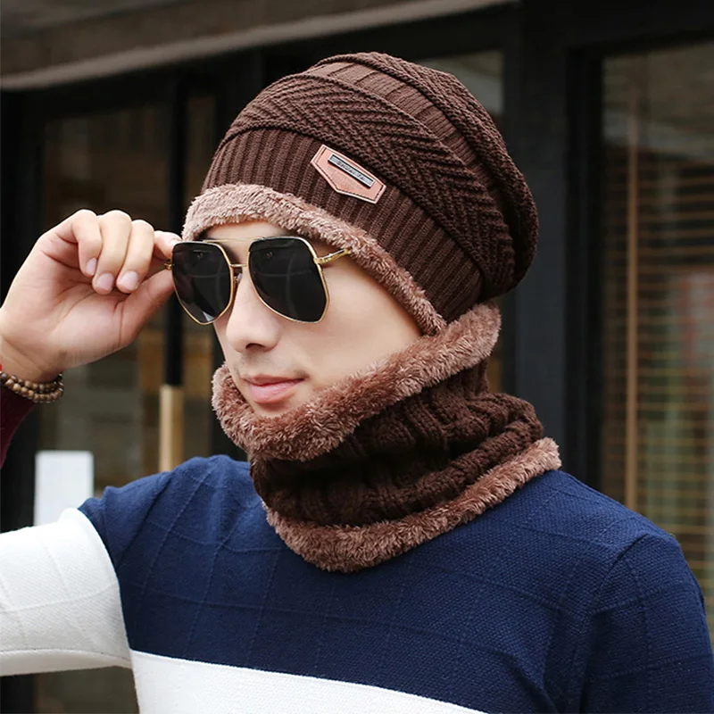 mens cashmere hat and scarf set