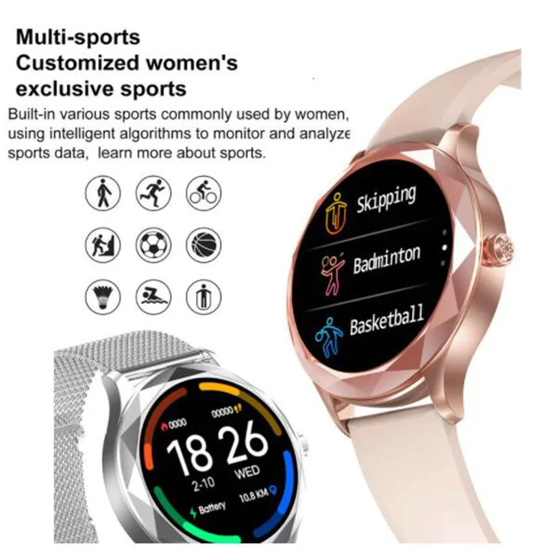 

Smart Watches Men Women ECG Heart Rate Fitness Tracker IP68 Waterproof Women Smartwatch Sports Wrist watch Luxury VS DT98 L5 L8