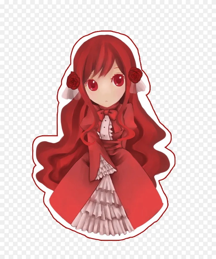 png棕色头发卡通娃娃图片