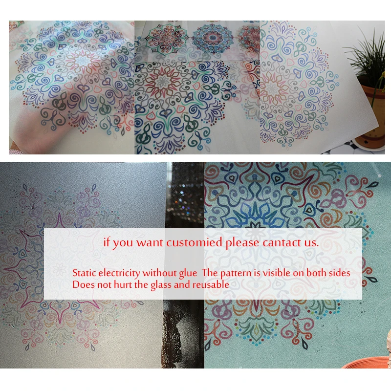 Window Privacy Film Vinyl Glass Sticker Non-Adhesives Window Clings Static Cling Window decor Decal Cactus Plants GS024 Window Privacy Film Vinyl Glass Sticker Non-Adhesives Window Clings Static Cling Window decor Decal Cactus Plants GS024
