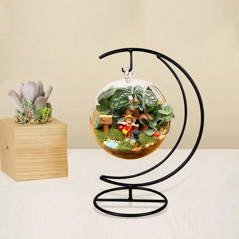 Брендовые подвесные стеклянные креативные двойные хрустальные Гидропонные цветочные горшки кашпо Рождественская стеклянная ваза двухслойный стеклянный шар - Цвет: D Model
