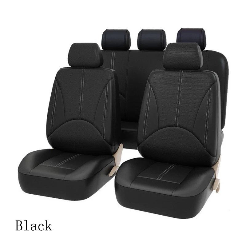Car Seat Covers Set Universal PU Leather Auto Seat Cover Protector Chair Car-Styling Accessories