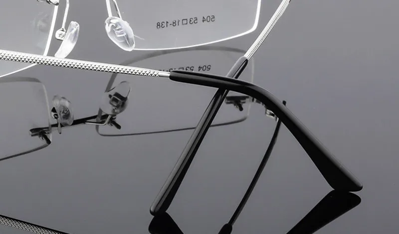 Fertige Herren randlose Myopiebrille Anti-Blaulicht Damen Kurzsichtigkeitsbrille Brillen für Computerbrillen – Detail 7