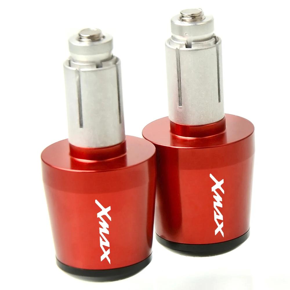 RD XMAX LOGO Мотоцикл 7/" 22 мм алюминиевый руль, рукоятка, концы, рукоятка, концевые ручки, идеально подходит для YAMAHA XMAX 125 200 250 - Цвет: RD XMAX LOGO