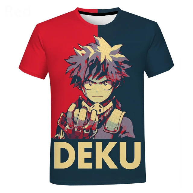 Anime Boku No Hero Academia T Shirt Men Anime T-shirt Harajuku Streetwear  Tops Short Sleeve Deku Tee Man Boy Print Tshirt Summer - AliExpress