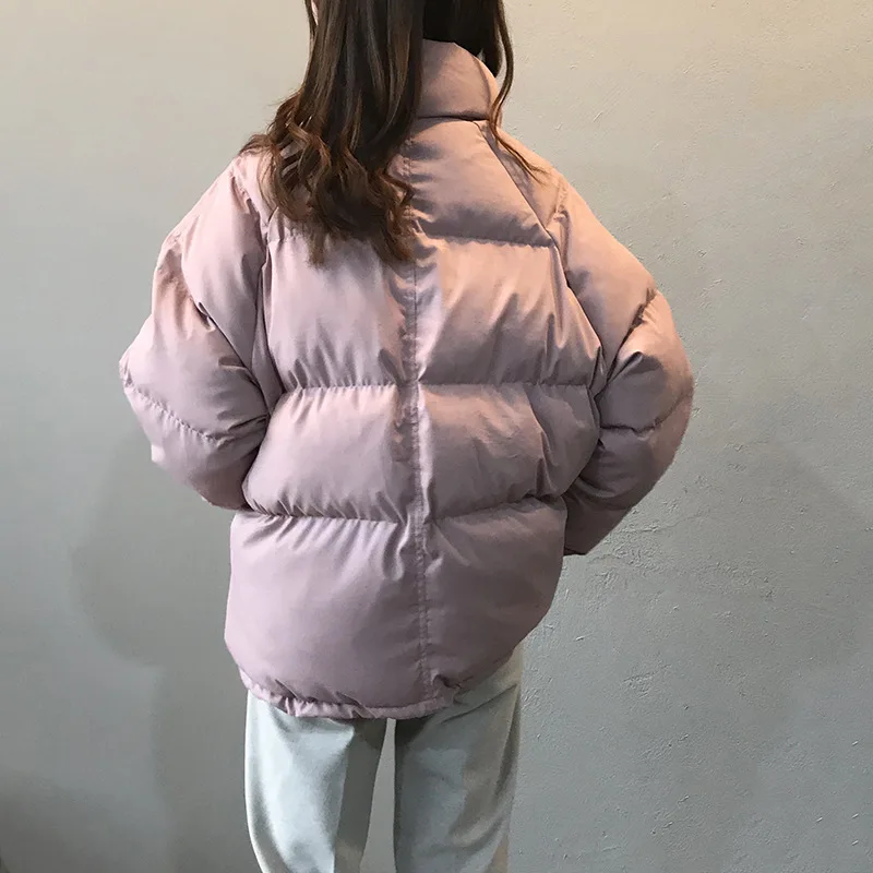 Зимняя куртка для женщин толстый теплый пуховик с хлопковой подкладкой Manteau Femme со стоячим воротником свободные зимние парки размера плюс пуховик пальто