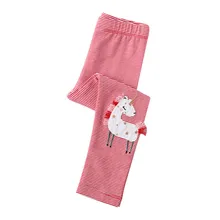 Jumping meter/демисезонные леггинсы с аппликацией единорога; брюки для девочек; брюки в полоску; Новинка года; узкие брюки; Детские облегающие брюки для девочек