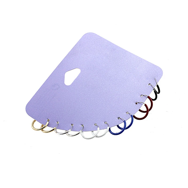 Серьги кольца женские разноцветные для пирсинга носа комплект из 6 небольших