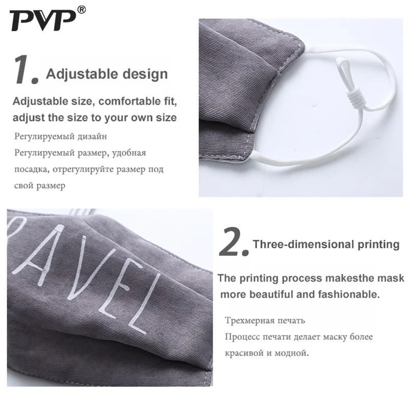 Fashion  Face Mouth Mask Anti Dust Mask Filter Windproof Mouth-muffle Bacteria Proof Flu Face Masks Care Reusable mask for men