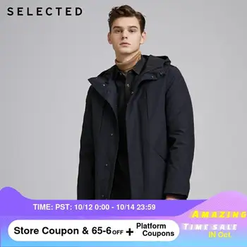 

SELECTED Multiple-pockets Hooded Men's Mid-length Down Jacket S|419412575