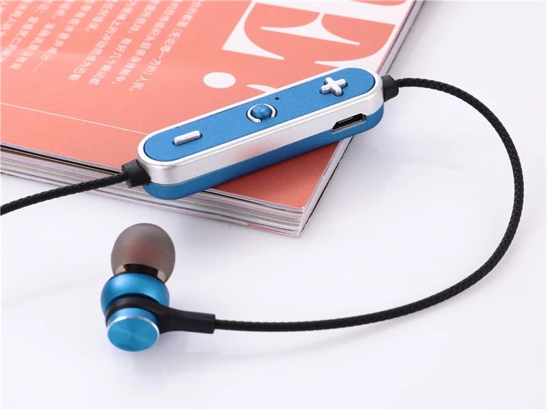Музыкальные магнитные Bluetooth наушники с микрофоном, беспроводные Bluetooth наушники, спортивные наушники с защитой от пота, басовая Музыкальная гарнитура для мобильных телефонов