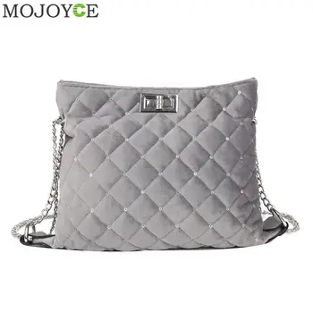 

2020 PU Leather Women Messenger Bag Plaid Ladies Crossbody Bag Chain Trendy Flap Shopping Handbag bolsa feminina