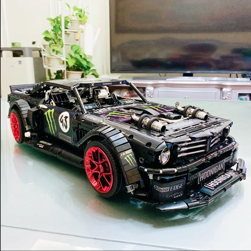 

Ford Mustang Hoonicorn RTR V2 Technology Series Racing Car Compatible 20102 MOC 22970 Building Blocks bricks Model Toys